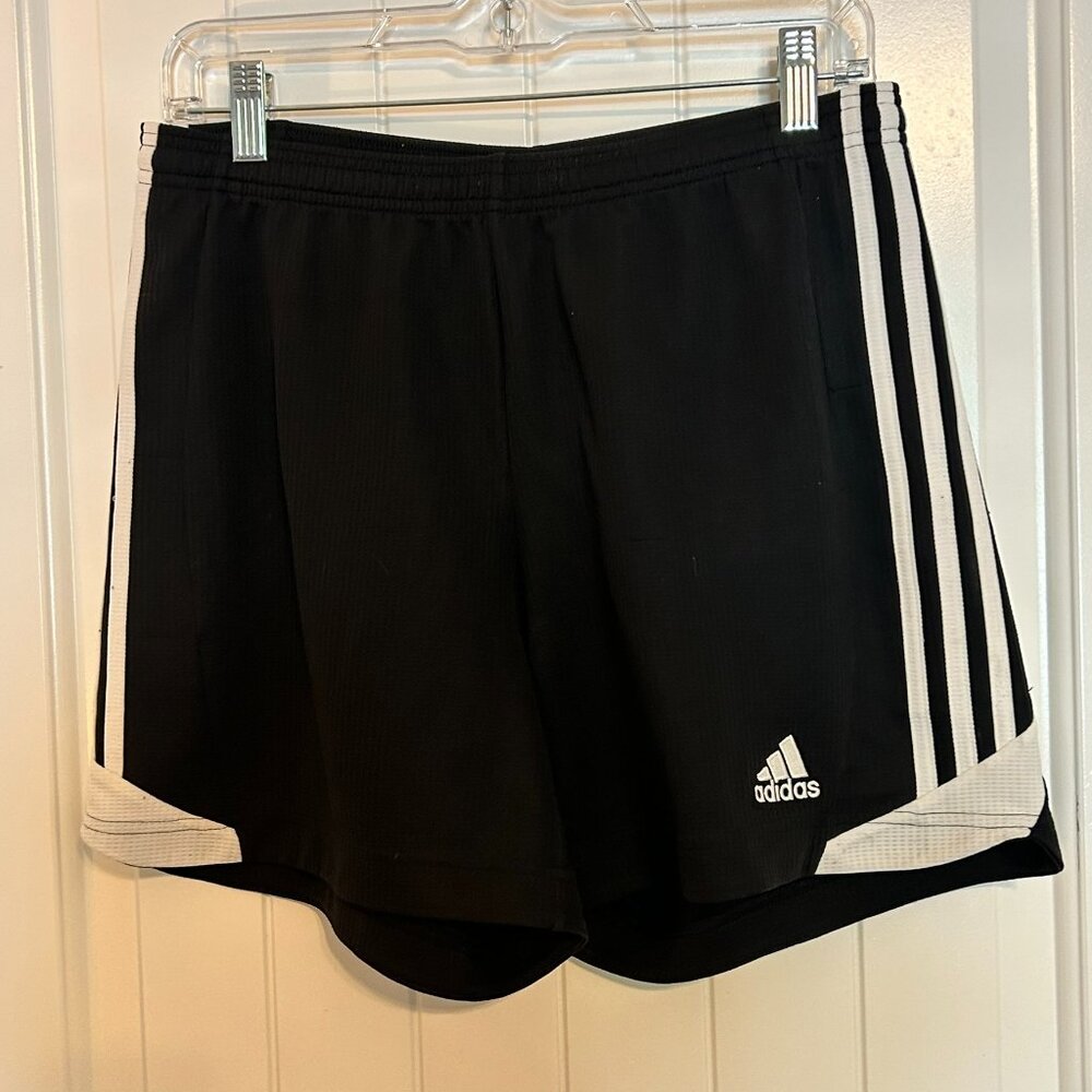 Womens Black and White Adidas Climate Shorts Size M